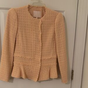 Rebecca Taylor Peach Tweed Blazer
